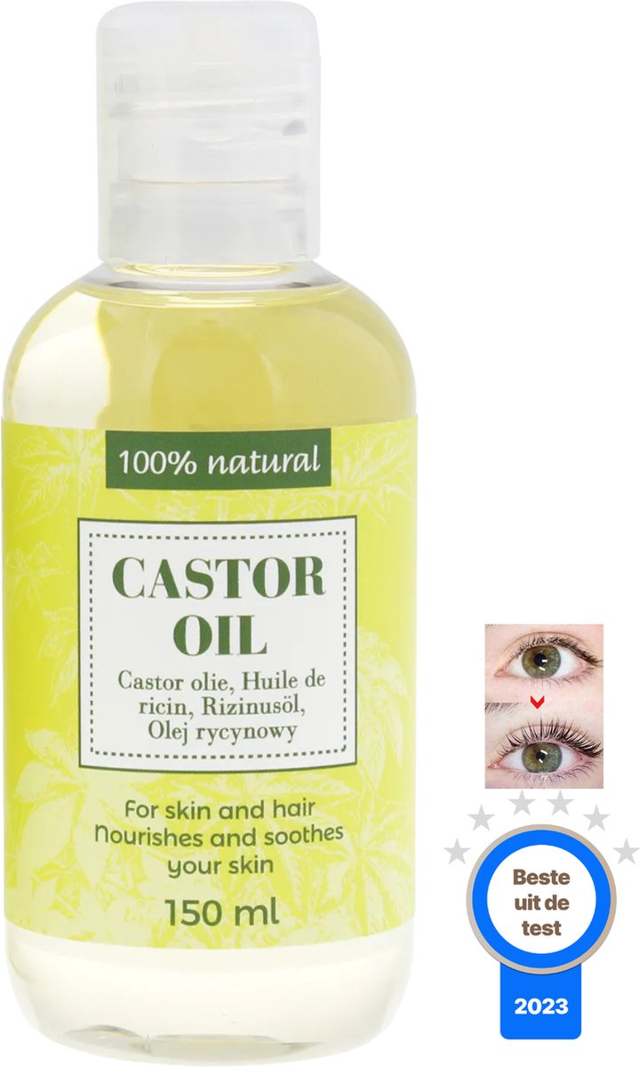 Castor olie 150ml - Wimperserum - Haargroei- Wimperverlenging- 100% natuurlijk - biologisch - huidolie