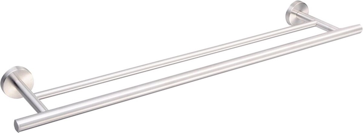 Handdoekrek met stang DKD Home Decor Ziverachtig Roestvrij staal (70 x 13,5 x 5,3 cm)