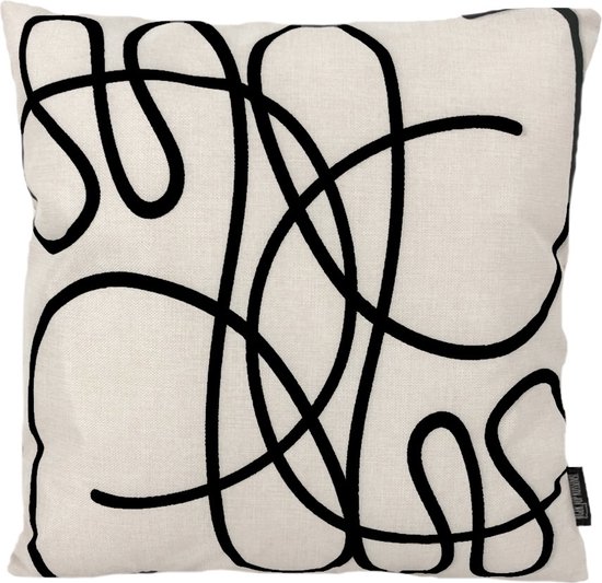 Sierkussen Abstract Lines #3 | 45 x 45 cm | Katoen/Linnen
