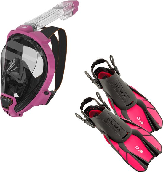 Ocean Reef Combo Aria QR+ Snorkelmasker + DUO Snorkelvinnen