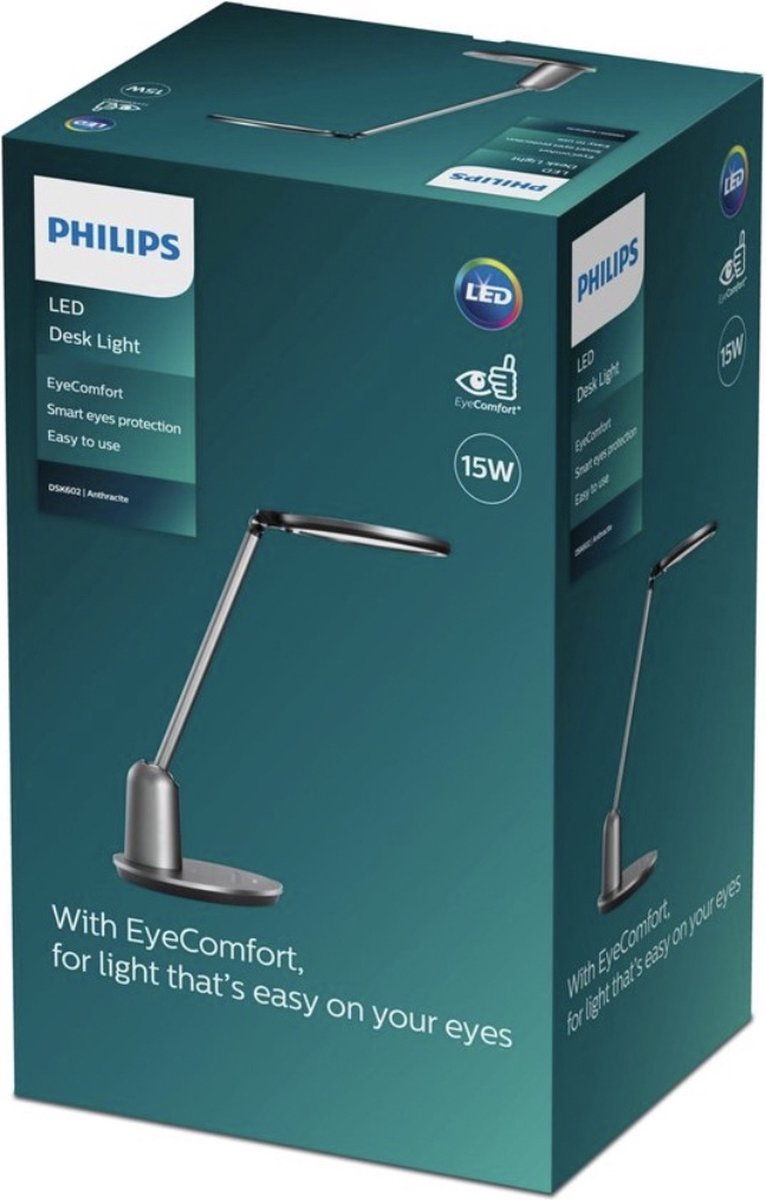 Philips Einstein bureaulamp - donkergrijs