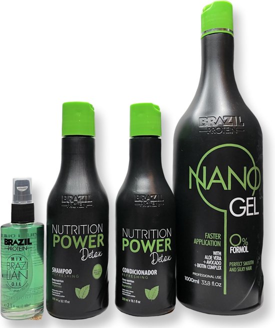 Brazil Protein Nano Gel 1000 ml & Shampooing & Après-shampooing & Protéine  d'huile... | bol