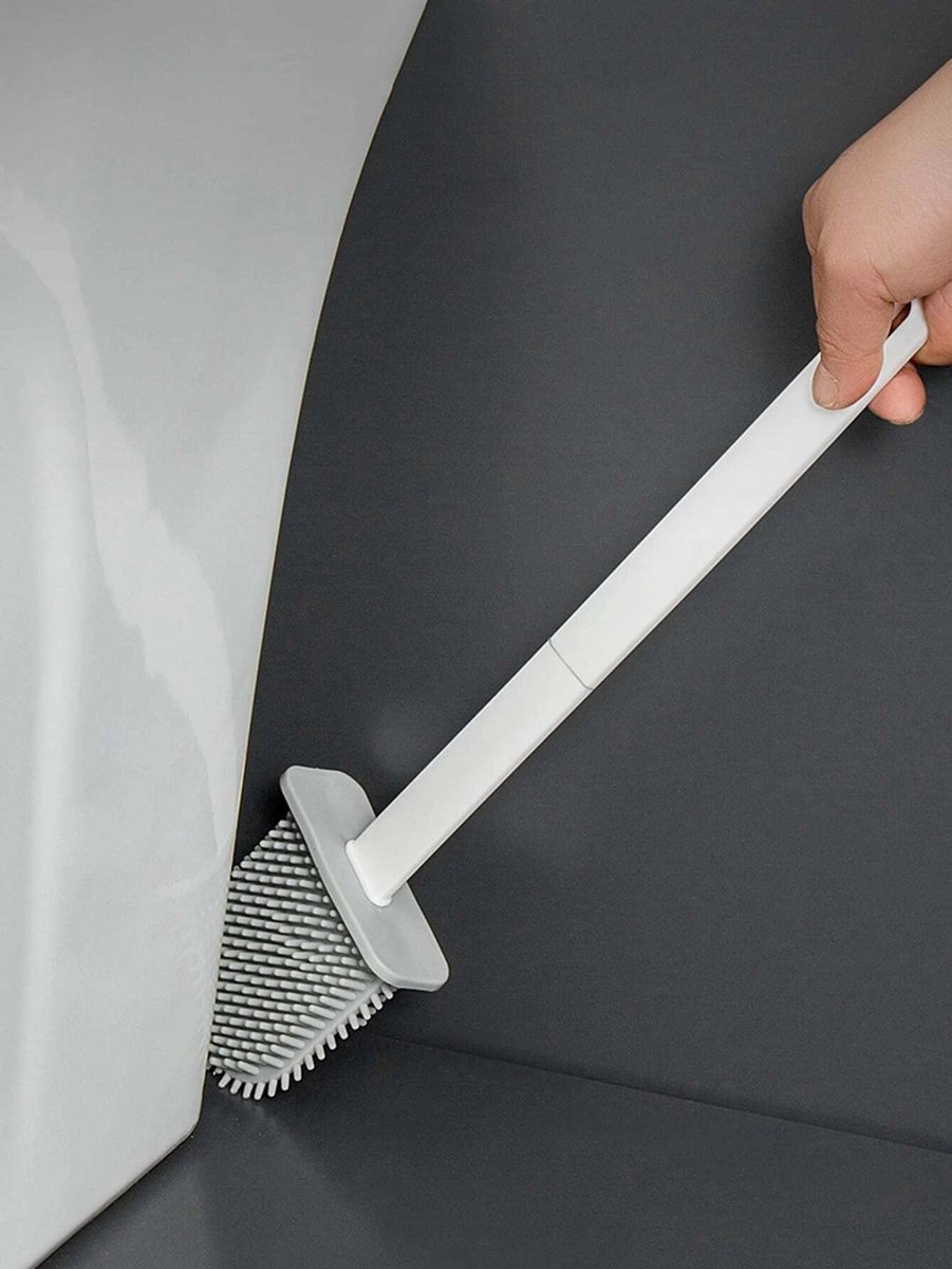 Brosse WC avec support Wit - brosse de toilette blanche - brosse de toilette  durable 
