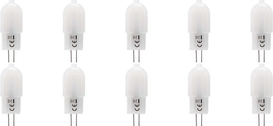 LED Lamp 10 Pack - Velvalux - G4 Fitting - Dimbaar - 2W - Warm Wit 3000K - Melkwit | Vervangt 20W