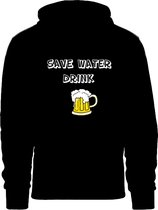 Hoodie - trui met capuchon - save water drink beer - bier - grappig - feestje - carnaval - kermis - maat XXL