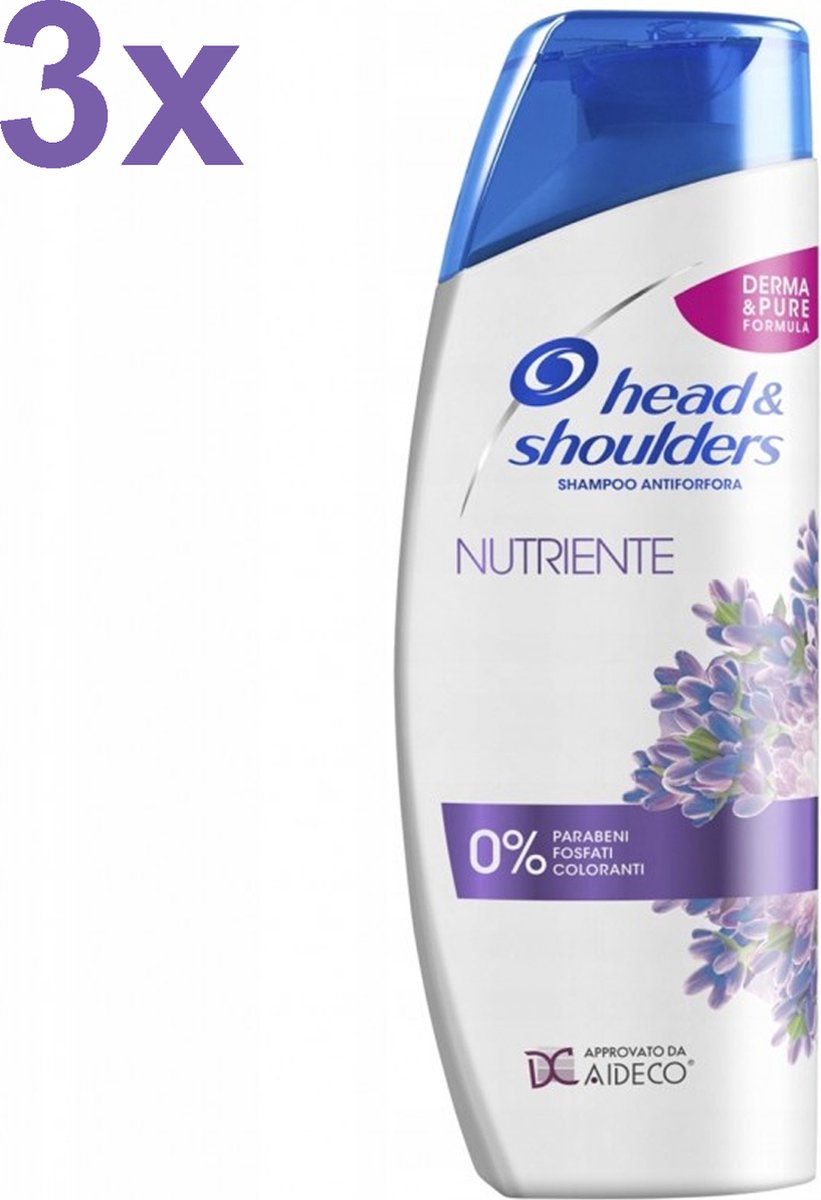 Head & Shoulders - Lavendel - Nourishing Care - Anti-Roos Shampoo - 3x 400ml - Voordeelverpakking