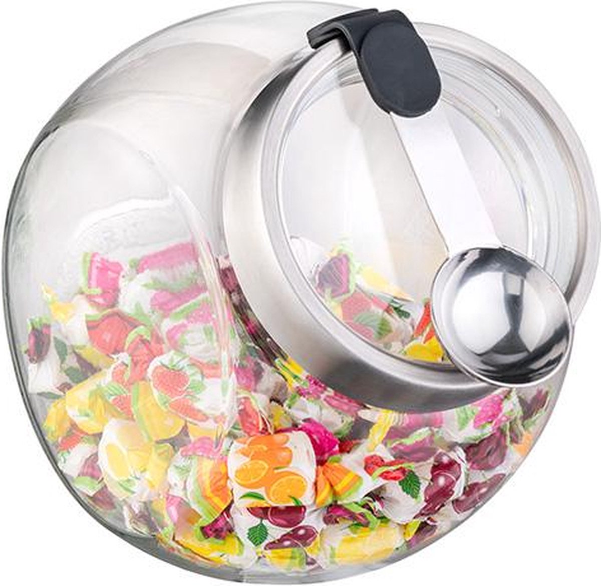 APS-Germany - Voorraadpot met schroefdeksel - 1.0-2.2 liter - Set van 4 stuk - Inclusief lepel