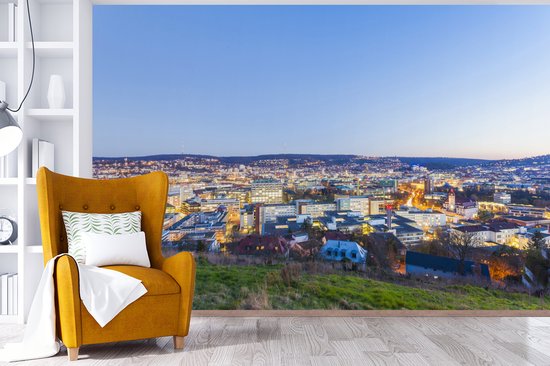 Behang - Fotobehang Stadsgezicht van Stuttgart - Breedte 600 cm x hoogte 400 cm