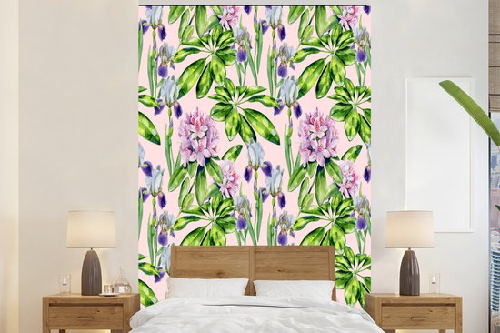 Papier Peint - Papiers Papier peint photo Fleurs - Rose - Collage - Largeur 200 cm x Hauteur 300 cm