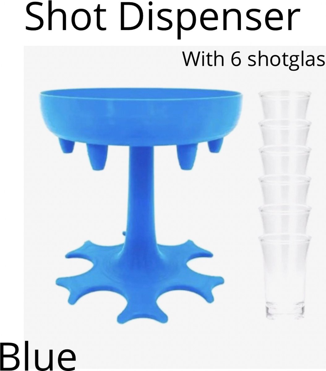 Shot Dispenser Blauw|| shotjes maken||inclusief glasjes||Drankspel
