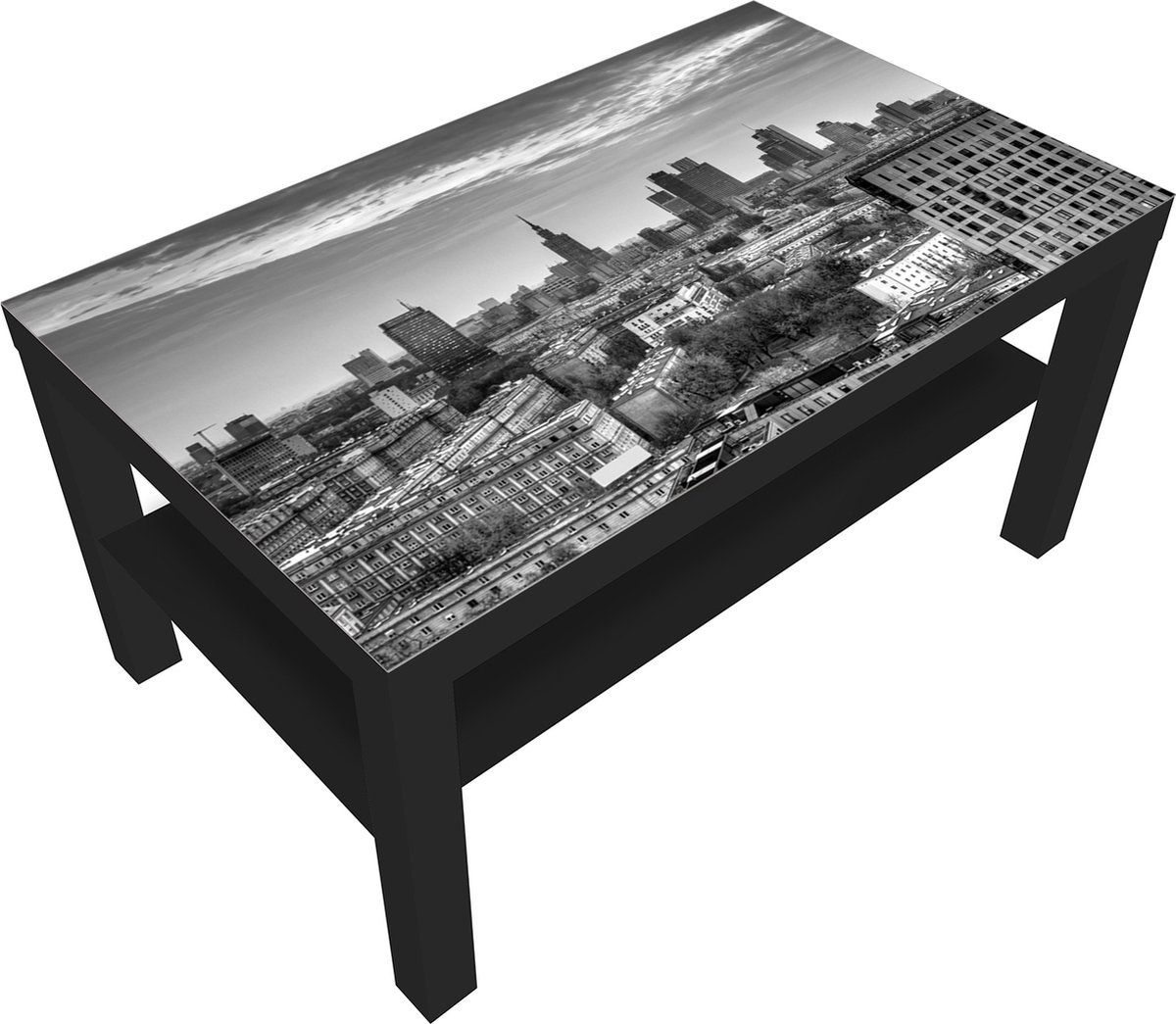 Table Designglas en Glas Verre Table d'Appoint Salon Table Basse Ikea Lack...