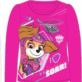 Paw Patrol Skye Kids Lang T-shirt Roze Wit - 104 cm - Skye Kindermode Shirts