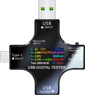 Digitale USB Spannings Stroommeter QC-PD voltmeter 3,6V~32V met TFT Display | Stroom Energie Wattmeter | Indicator Power Bank | Oplader Detector