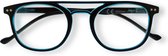 Noci Eyewear KCE344 John Lunettes de lecture +4.00 Monture bleu foncé avec touche bleu clair