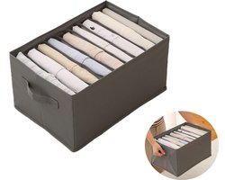 JuJa Commerce® Opvouwbare Kleding Organizer met 9 Vakken | Organiseer en Sorteer 9 Verschillende Broeken, Vesten, of T-shirts | Ruimtebesparend Kleding Opbergsysteem voor Lade of Kledingkast