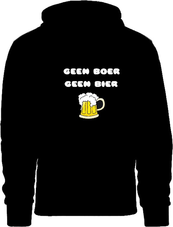 Hoodie geen boer - geen bier - boerenprotest - trui met capuchon - maat M