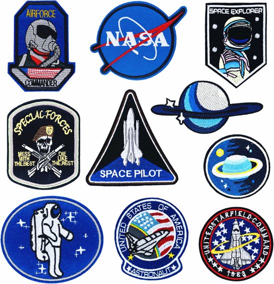 Rainbecom - Ensemble de 10 pièces - Écussons - Fer sur emblème - tissu et fer à repasser