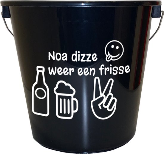 BLACK OAK Asemmer TOBA 5 liter, zwart met deksel met houten knop veger schep en handschoenen - 5 l groot staal vuurvast verzinkt en gepoedercoate emmer voor as, kolen, pellets