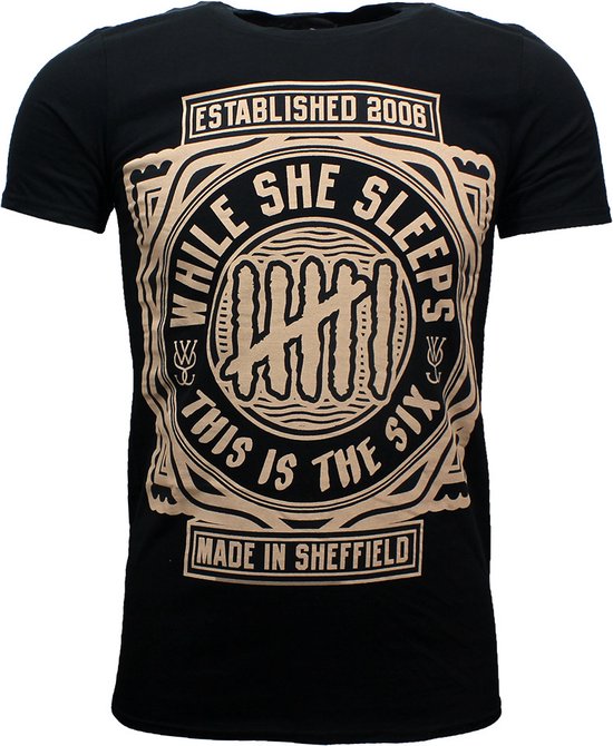While She Sleeps This Is The Six T-Shirt Zwart - Officiële Merchandise