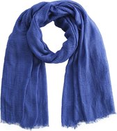 Echarpes Emilie L'incontournable foulard - foulard - bleu cobalt - lin - viscose - coton