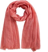 Echarpes Emilie L'indispensable foulard - foulard - corail - lin - viscose - coton