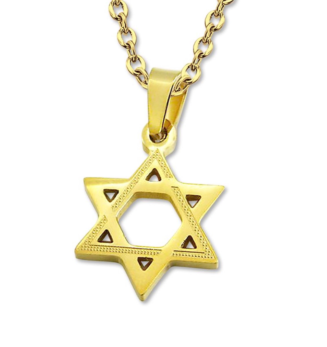 Amanto Ketting Alfred - 316L Staal - Davidster - ∅21mm - 60cm