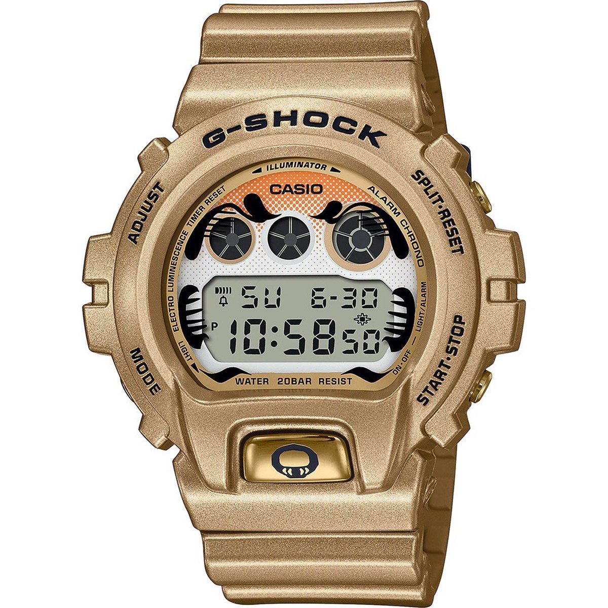 Casio G-Shock Daruma DW-6900GDA-9ER Horloge - Kunststof - Goudkleurig - Ø 45 mm