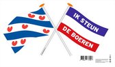 Sticker "Ik steun de boeren" Friesland autosticker ca 24x12cm,