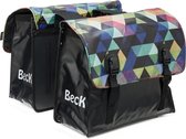 BECK Classic - Dubbele Fietsstas - Colored Triangles - 46L