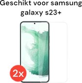 samsung galaxy s23 plus 2x screenprotector met vingerafdruk - samsung galaxy s23+ 2x tempered glass 9H + fingerprint