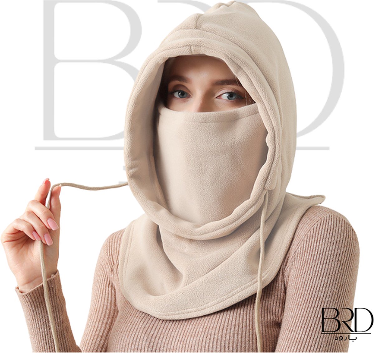 BRD® Winter | Ivoor Australian Velvet Fleece Balaclava / Bivakmuts | Nekwarmer mondmasker winter muts unisex onesize