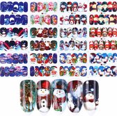 12 Stuks Nagelstickers – Kerst Sneeuwpoppen – Nail Art Stickers