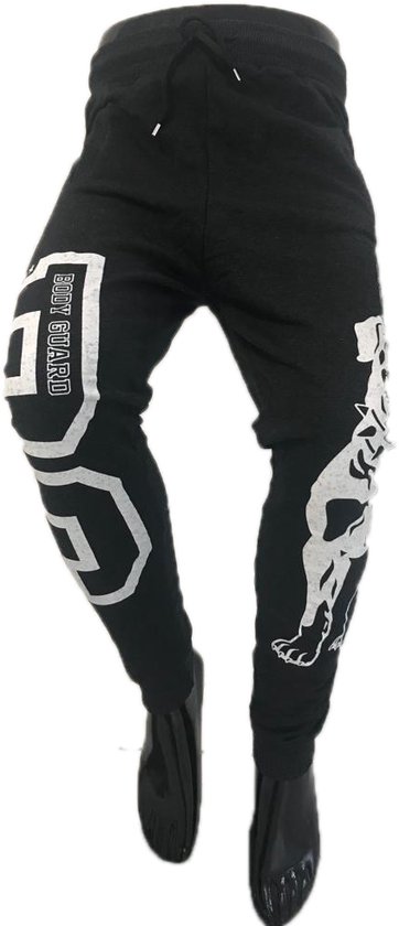Elit Sport sportwear joggingbroek met hond print Premium Quality-Heren-Zwart-S