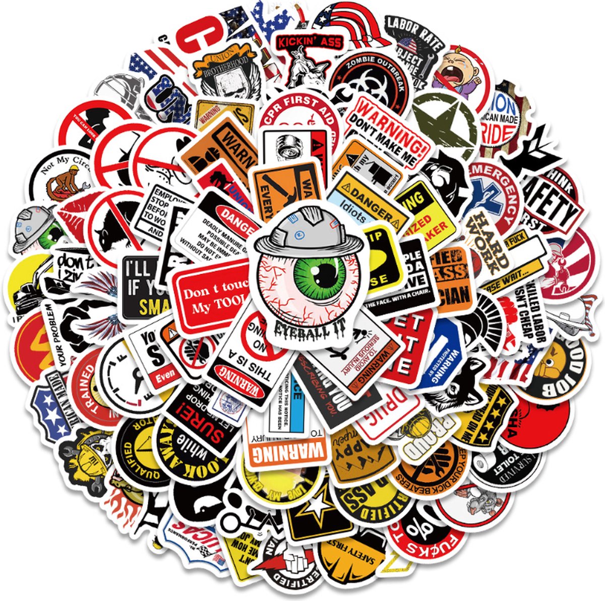 Daily Essentialz Waarschuwing Stickers - Skate stickers - Skateboard ...