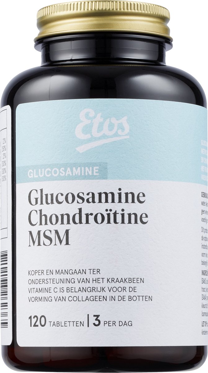 Bukken alias theorie Etos Glucosamine Chondroïtine MSM - Tabletten - 120 stuks | bol.com