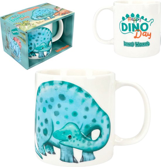 Depesche - Dino World beker met relief HAPPY DINO DAY