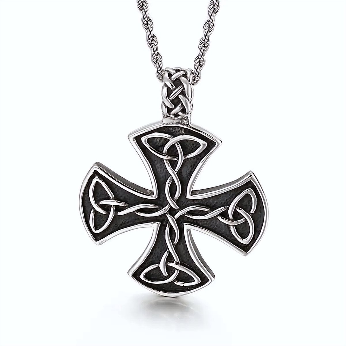 ICYBOY Viking Mjolnir Rune Amulet Roestvrije Stalen Pendant [Cross] Kalen Nordic Norse Viking Jewelry Stainless Steel