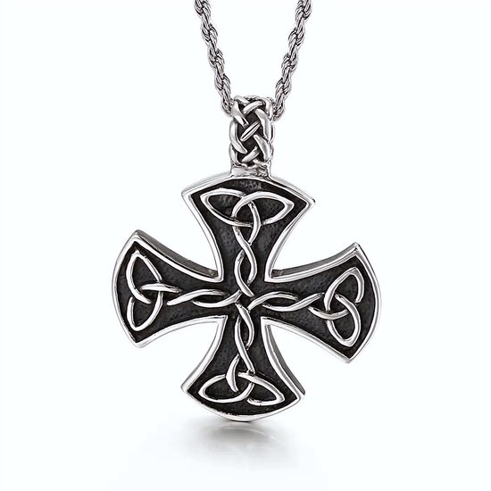Decayed Cross Rune ICYBOY Viking Mjolnir Rune Amulet Roestvrije Stalen Pendant [Cross ...