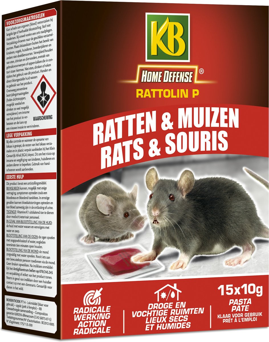 Pâte Brodilux 150gr - poison de souris / poison de rat - contre