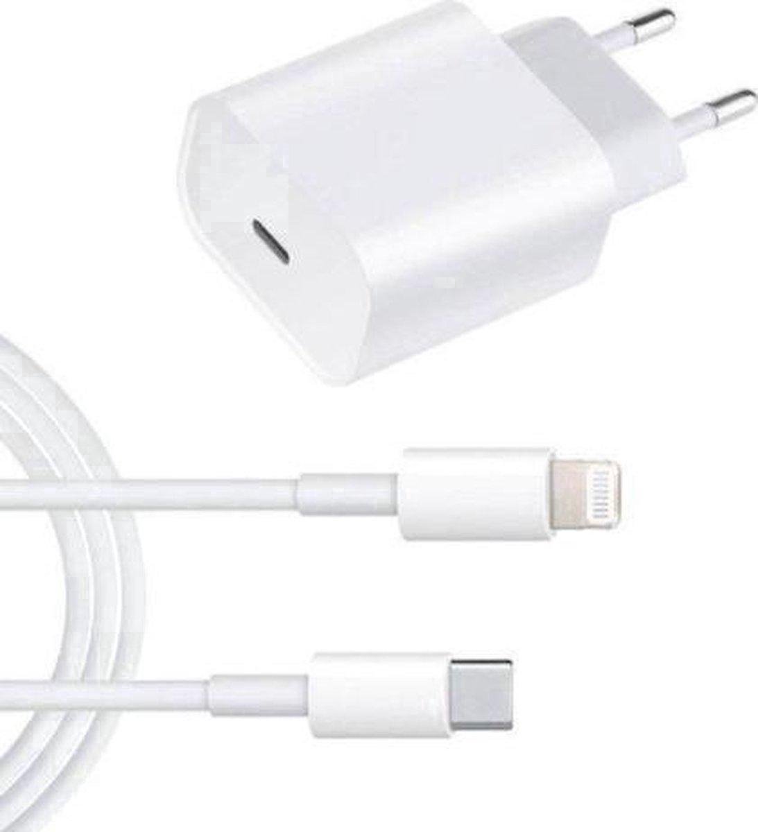 Vastiq Power® - USB-C Adapter Snellader + 1 meter kabel - Geschikt voor iPhone - 14 / 13 / 12 - iPad - USB-C - Lightning |Snellader iPhone 13 / 12 / 11 / X / iPad / 13 / 12 Pro Max / iPhone 13 / 12 pro / iphone 13 / 12 mini - Vastiq Power