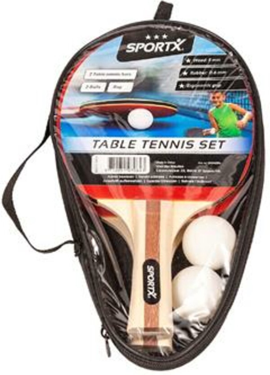 SportX Tafeltennis Set Incl. Ballen in Tas