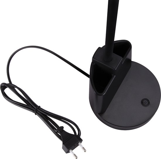 LABOR - LED Bureaulamp - Tafelverlichting - 8w - 4000K Daglicht wit - 560 Lumen - Rond - 3 step touch dimmer - Aluminium - Zwart van STRÜHM — afbeelding 3