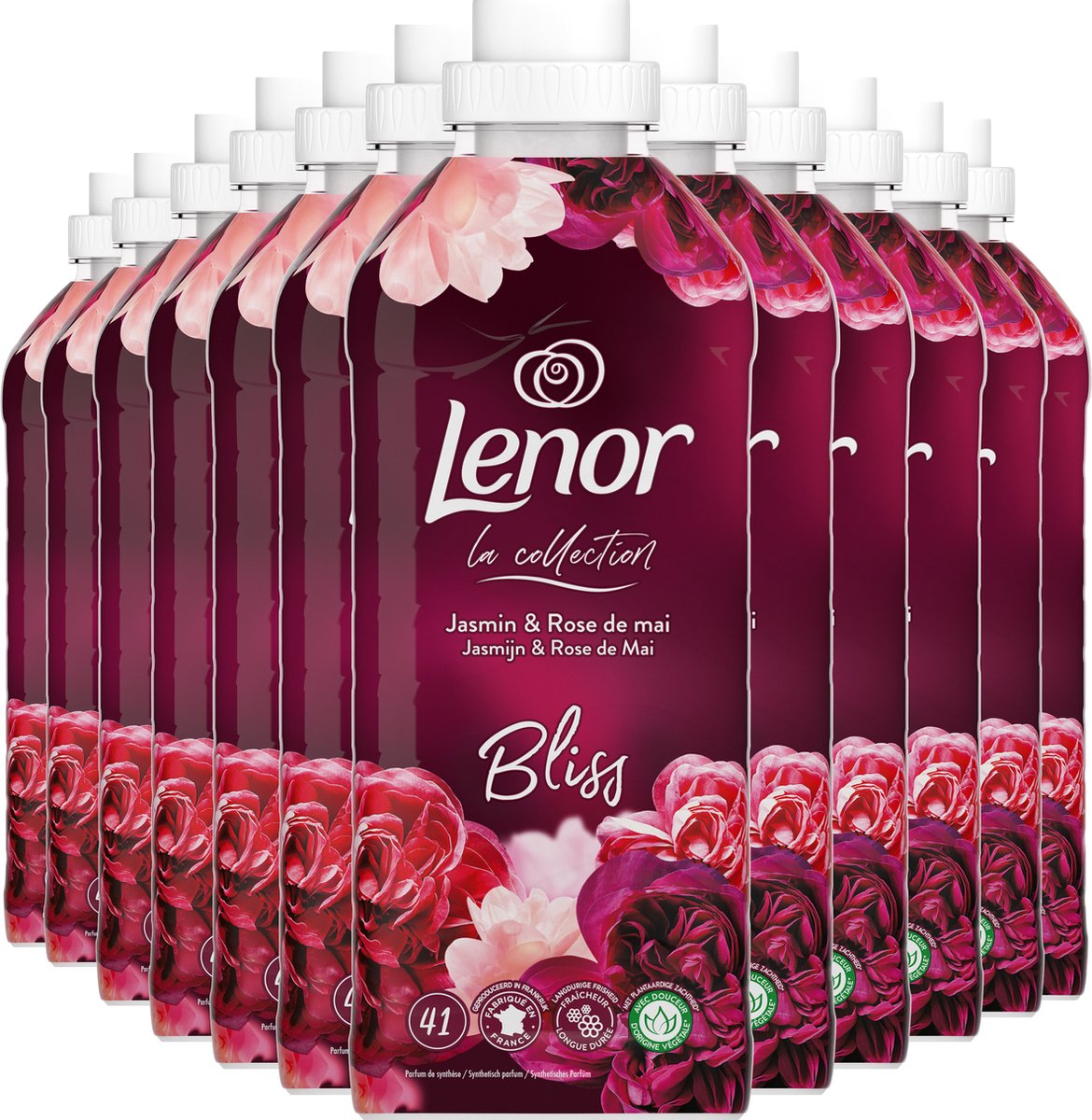 Lenor - Jasmin et Rose De Mai - Assouplissant - 12 x 41 Lavages