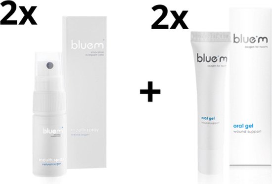 2x BlueM Mondspray + 2x BlueM Oral Gel