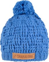Shakaloha Gebreide Wollen Muts Heren & Dames Beanie Hat van merino wol met polyester fleece voering - Hocker Beanie Mrn Blue Unisex - One Size Wintermuts.