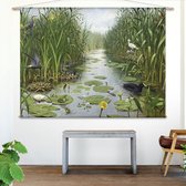 Wandkleed Naardermeer van M.A. Koekkoek - XL: Landscape 175 x 130 cm