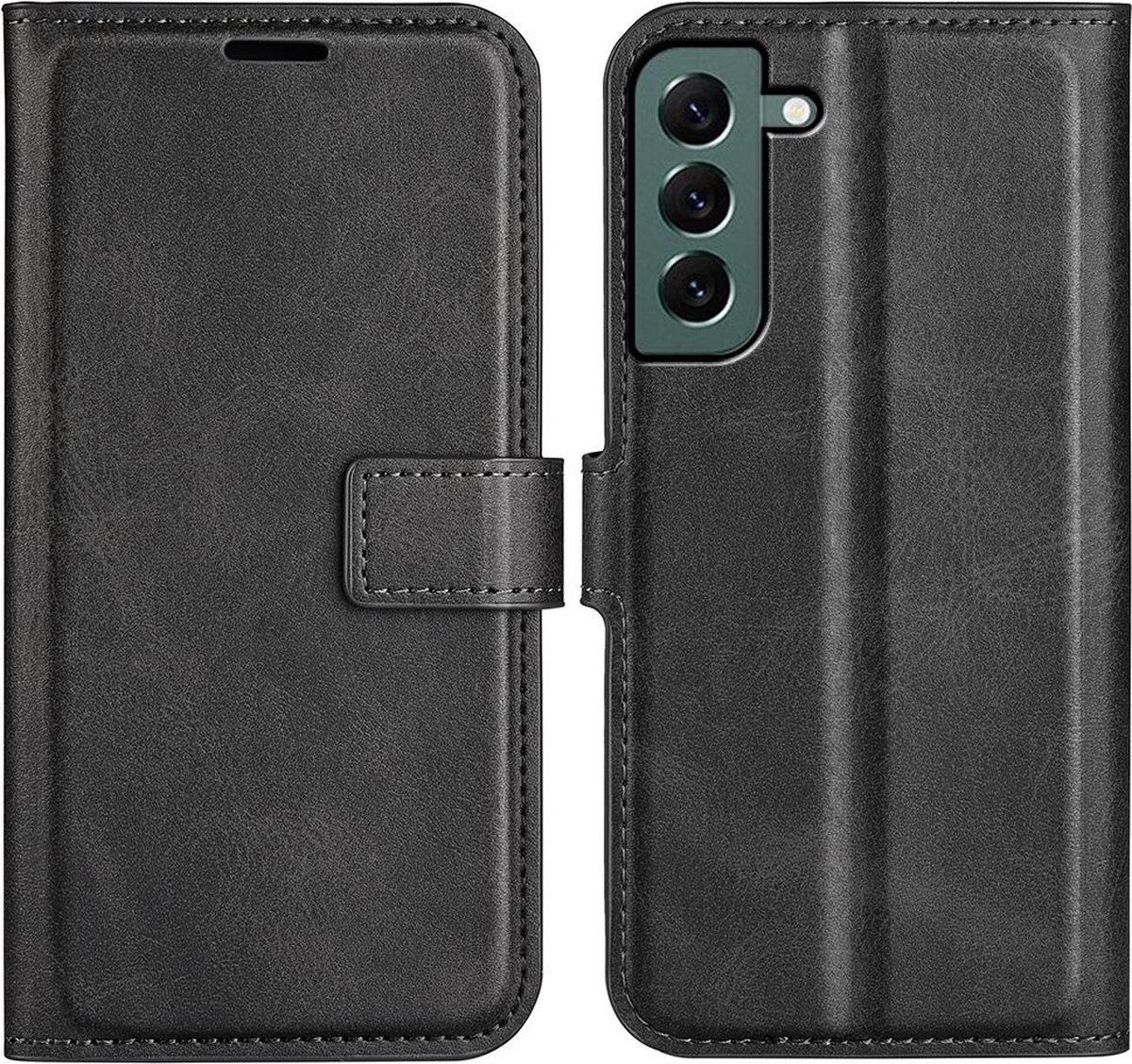Lunso - Geschikt voor Samsung Galaxy S23 Plus / S23+ - cover bookcase hoes - Zwart