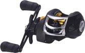 Lizard LK201 Reel - Baitcasting reel - low profile reel - Druppelreel - Roofvis - Zeevissen hengelsport - Geel/zwart - Kogellagers 17+1 - Gear-ratio 7.2:1 - Rechts