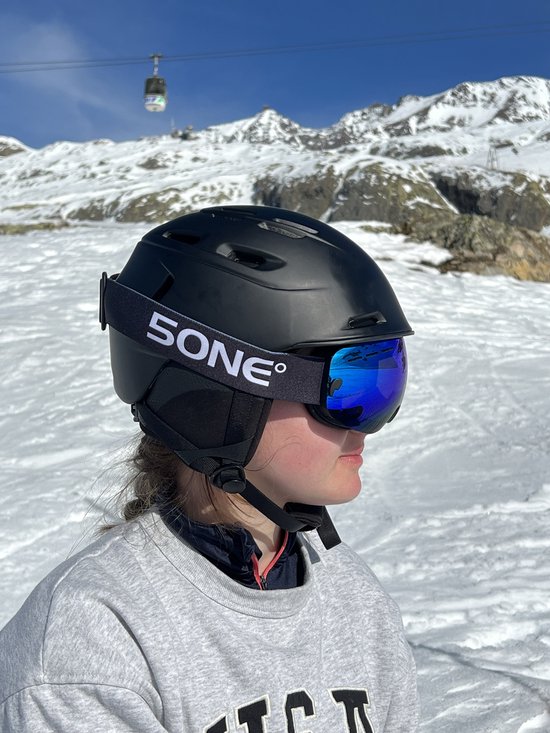 5one® Alpine 2 Blue Anti-Condens Skibril met Hardcase voor kinderen