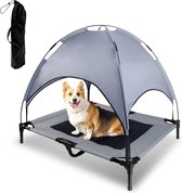 Viervoetjes - Honden Tent - Ligbed - GrijsBlauw - L - 92x76cm - Afneembare Tent - Voor Binnen En Buiten